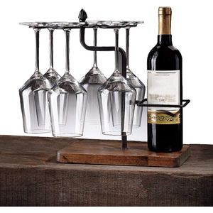 Stemware Rekken - Rode Wijn Houder - Keuken Bar Tafel Decoratie - Metalen Droogrek - Wijnglas Houder - Bestek Opbergrek