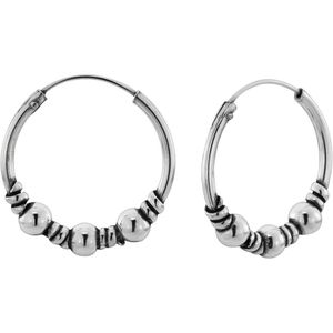 Oorbellen 925 zilver | Oorringen | Zilveren oorringen, Bali hoops, gedraaide bandjes en bolletjes