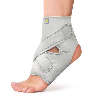 Bracoo FS10 Ademende Enkelbrace - Verstelbare Enkelbandage - Enkelsteun - Grijs - S/M
