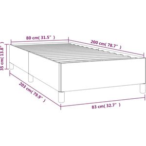 vidaXL-Bedframe-fluweel-lichtgrijs-80x200-cm