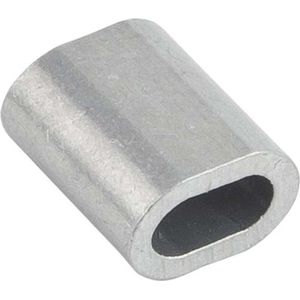 Persklem voor staalkabel 1mm - 6stuks - Aluminium - Kabelklem - Staalkabelklem