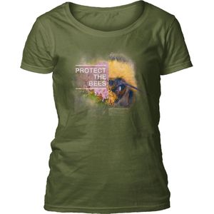 Ladies T-shirt Protect Bee Green XXL