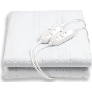 Cresta Care KTS102 Elektrische Warmtedeken 2 persoons machine wasbaar cosy fleece 160x140 cm