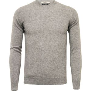 Hommard Pure Cashmere Crew Neck Sweater, Silver Grey, 100% Cashmere, Small, Grijs, Trui, Unisex, Pullover, Kasjmier, Ronde nek