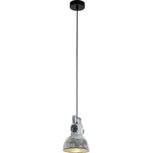EGLO Barnstaple - hanglamp - E27 - 1-lichts - zwart/oud-zink-look
