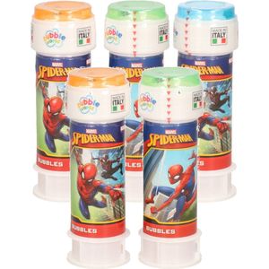 24x Spiderman bellenblaas flesjes met spelletje 60 ml voor kinderen - Uitdeelspeelgoed - Grabbelton speelgoed