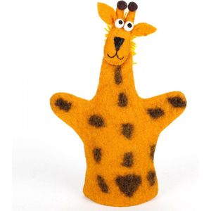 Handpop Giraffe Vilt - 35cm