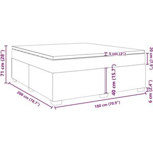 vidaXL - Boxspring - met - matras - kunstleer - cappuccinokleurig - 180x200 - cm