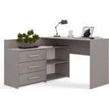 Hoekbureau met lades Klei