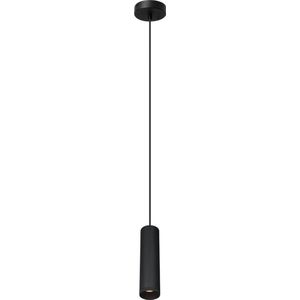Hanglamp Milano 250 Zwart - hoogte 25cm - excl. 1x GU10 lichtbron - IP20 - Dimbaar > lampen hang zwart | hanglamp zwart | hanglamp eetkamer zwart | hanglamp keuken zwart | sfeer lamp zwart | design lamp zwart | lamp modern zwart | koker zwart