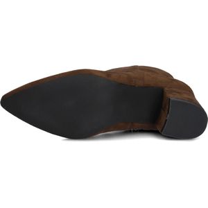 Omoda 0591-2 Enkellaarsjes - Enkelboots met rits - Dames - Bruin - Maat 40