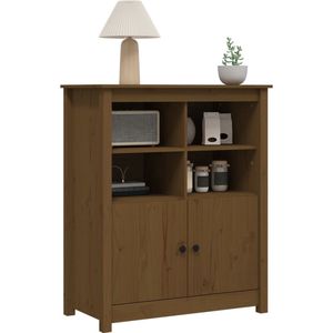 The Living Store Dressoir 83x41-5x100 cm massief grenenhout honingbruin - Keukenkast