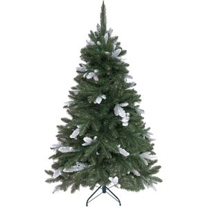 PristinePine Volle Kunstkerstboom met sneeuw 180cm - Stevige kerstboom - Metalen voet - Snel opgezet