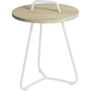 Ava side table diameter48,5x63 cm stonewhite