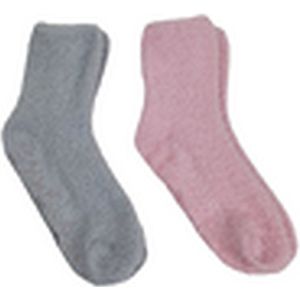 Sokken - Multicolor - Set van 2 - Huissokken - Kinder huissokken - Wollen sokken - Roze - Grijs - One size
