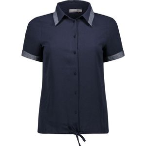 Geisha Blouse Blouse Ss Met Lurex Details 03202 20 Navy Dames Maat - S