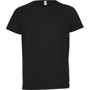 SOLS Kinderen/Kinderen Sportief Unisex T-Shirt met korte mouwen (Zwart)