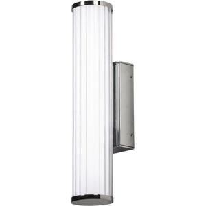 Lumidora Wandlamp 74402 - Voor binnen - AUDREY - Ingebouwd LED - 8.0 Watt - 500 Lumen - 3000 Kelvin - Wit - Chroom - Kunststof - Badkamerlamp - IP44