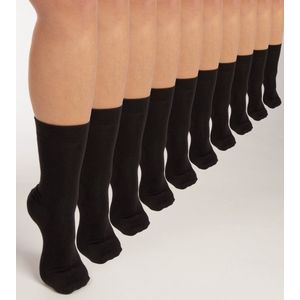 Bjorn Borg 10-Pack Sokken Zwart - Maat 36-40 - Heren - Halfhoge sokken