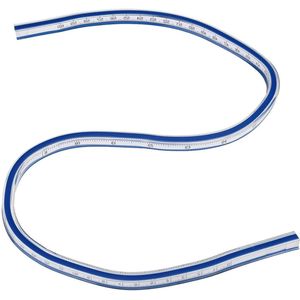 Flexible Curve Ruler Plastic Measuring Instrument for Drawing Painting Pictures and Clothing Design (60CM)