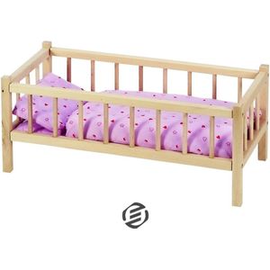 Equivera Poppenbed - Poppenbedje - Poppenhuis Meubels - Speelgoed voor Meisjes - Cadeau