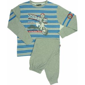 Blue Docks Jongens Pyjama - Gestreept - Grijs - Maat 164