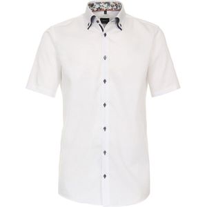 Wit Overhemd Korte Mouw Met Bloemen Print Venti - M