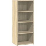 vidaXL - Hoge - kast - 50x41x124 - cm - bewerkt - hout - sonoma - eikenkleurig