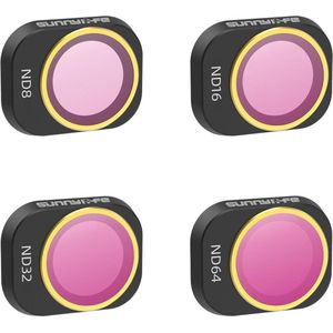 50CAL Drone Camera ND Filter Set voor DJI Mini 4 Pro - ND8/ND16/ND32/ND64
