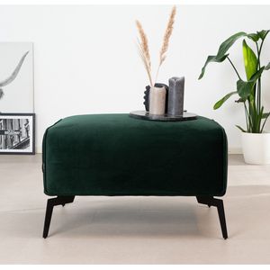 Bronx71® Hocker Vegas groen velvet