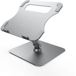 Case2go - Verstelbare Laptopstandaard - Universele laptopstandaard - Aluminium - Zilver