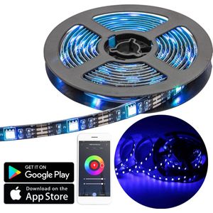 Cheqo® Smart LED Strip - Led Strips - Zelfklevend - RGB - Bediening via Smartphone - Werkt met Alexa - Google Home - Apple Siri - Dimbaar - 2 Meter