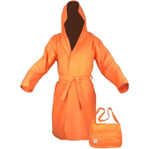 Technische Microvezel Badjas voor Dames en Heren - Oranje - L