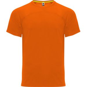 Fluor Oranje 3 Pack unisex snel drogend Premium sportshirt korte mouwen 'Monaco' merk Roly maat XL