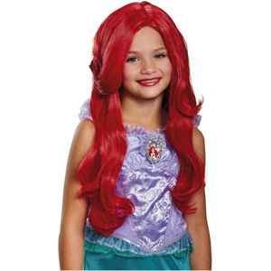 Smiffys - Disney The Little Mermaid Ariel Deluxe Pruik Kinderen - Rood