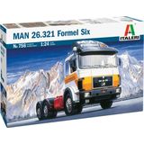 1:24 Italeri 0756 MAN 26.321 Formel Six Truck Plastic Modelbouwpakket