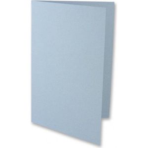 10x stuks lichtblauwe wenskaarten A6 formaat 21 x 14.8 cm - Zelf kaartjes/kaarten maken