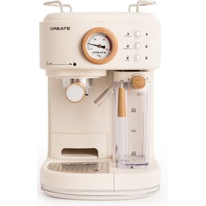CREATE - Espressomachine - 20bar halfautomatische - Met melkreservoir - Gebroken wit - THERA MATT PRO