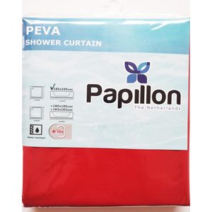 Papillon - Douchegordijn - PEVA - 180x200 cm - Rood