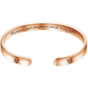Marama - damesarmband mothers and daughters - rosè goud plated - bangle - cadeau mama - moeders en dochters - geschenk feestdagen