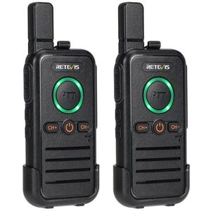 Retevis - RB 645- Walkie Talkie - Portofoon - Two Way Radio - PMR446 - Zwart - Set van 2 Stuks