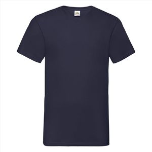 Fruit Of The Loom - 5 Stuks Valueweight T-Shirts V-Hals - Blauw - M