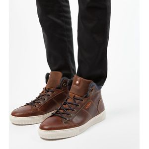 No Stress - Heren - Cognac leren veterboots - Maat 44