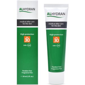 ALHYDRAN SPF 30 | Littekencrème & zonnebrandcrème in één | 59 ml | Crème met SPF | Zonnebrandcrème wintersport