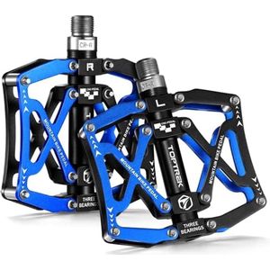 Fietspedalen, 9/16 inch as, CNC aluminium MTB-pedalen met 3 dikke lagers, antislip, breed platformpedalen voor e-bikes, mountainbikes, trekking, racefietspedalen
