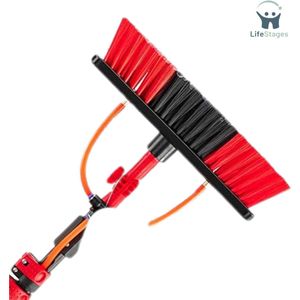 LifeStages - Telescopische Wasborstel - Telescopische Wasborstel Met Wateraansluiting En Zeepdispenser - Telescopische Borstelsteel Voor Zonnepanelen - Ramen En Auto's