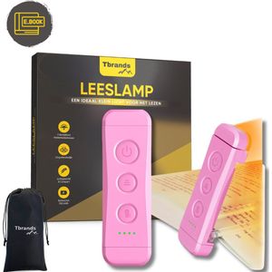 Tbrands® - LED Leeslampje met Klem – voor Boek - Amber licht - USB Oplaadbaar - Voor in Bed