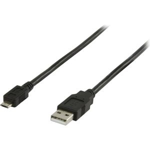Micro USB kabel 0,5 meter zwart