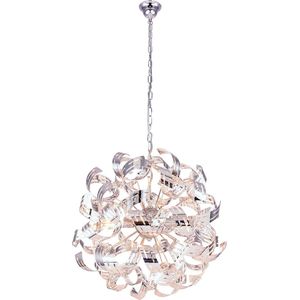 Globo hanglamp Falla - chroom - metaal - 50 cm - E14 fitting - 51505-4H