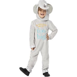 Smiffy's - Olifant & Nijlpaard Kostuum - Dear Zoo Deluxe Ollie De Olifant Kind Kostuum - Grijs - Maat 116 - Carnavalskleding - Verkleedkleding